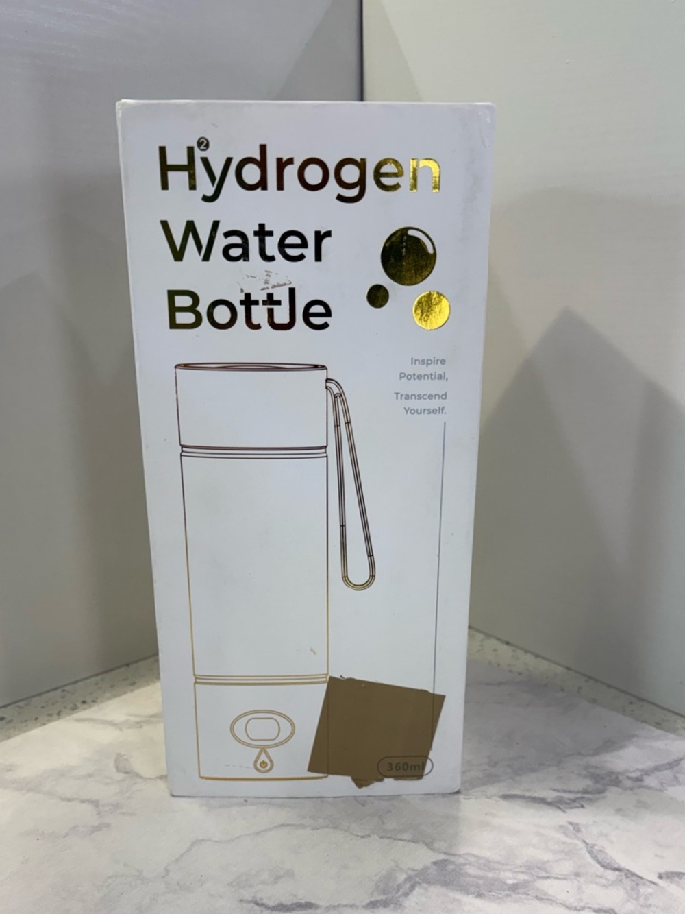 Hydrogen Water Bottle - White by